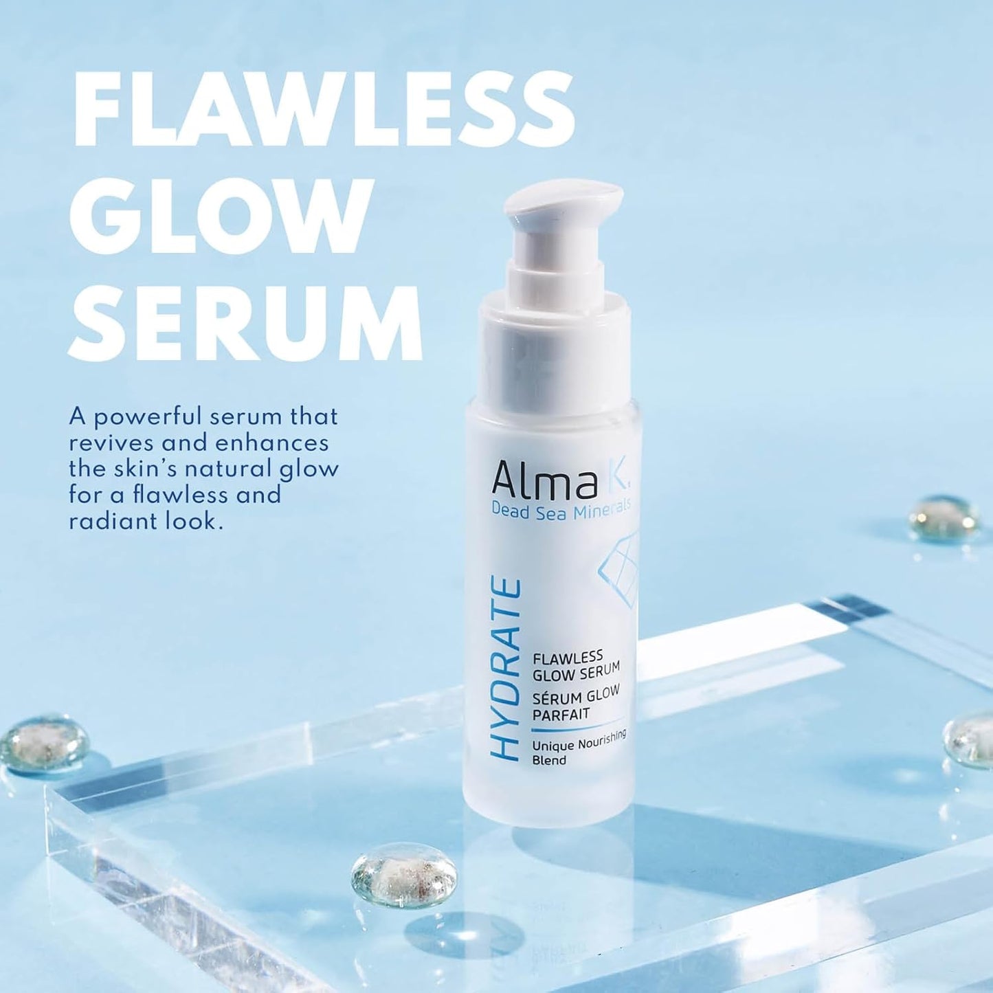 Alma K Flawless Glow Serum - Face Serum for Women - 1 Oz