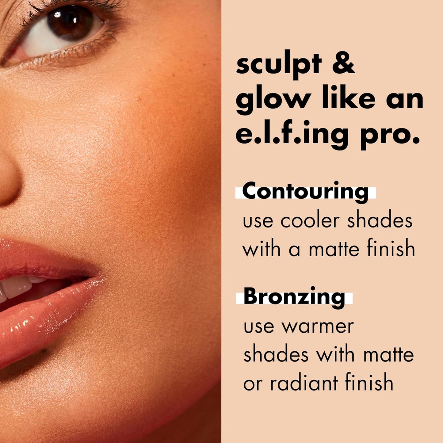 E.L.F. Primer-Infused Bronzer, Long-Wear, Matte, Bold, Lightweight, Blends Easily, Contours Cheeks, Forever Sun Kissed, All-Day Wear, 0.35 Oz
