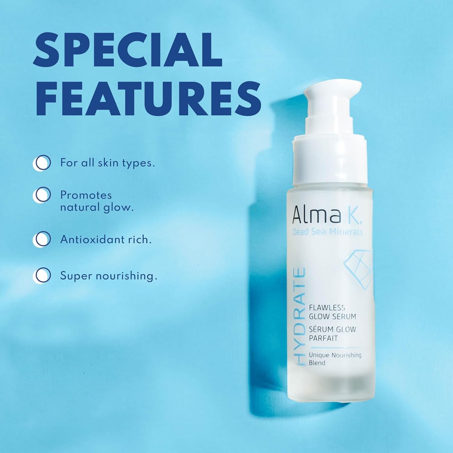 Alma K Flawless Glow Serum - Face Serum for Women - 1 Oz